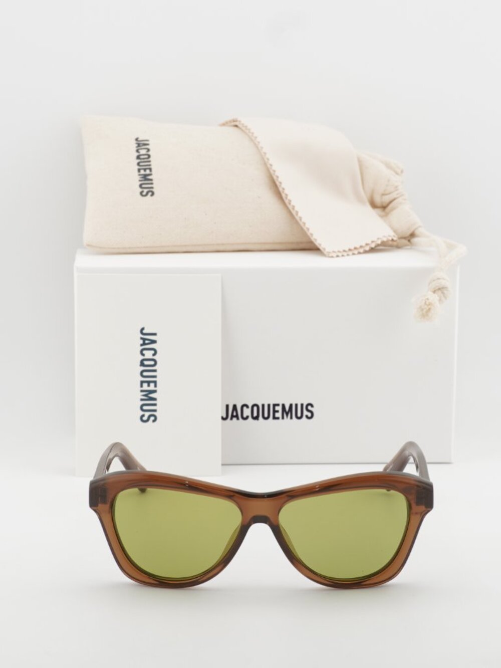 Jacquemus PALMIER JAC/59 C2 Cat Eye Sunglasses - Brown / Green - Picture 7 of 11